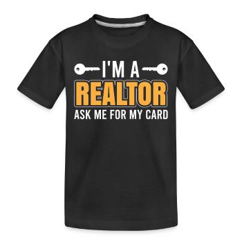 Real Estate Agents Real Estate Agents - Kids' Premium Organic T-Shirt - black - Front