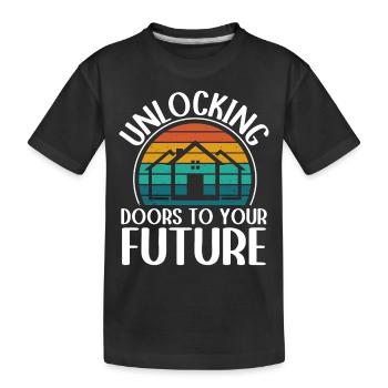 Real Estate Agents Real Estate Agents - Kids' Premium Organic T-Shirt - black - Front