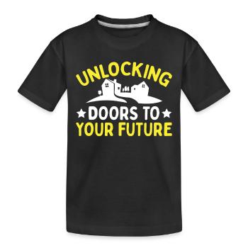 Real Estate Agents Real Estate Agents - Kids' Premium Organic T-Shirt - black - Front
