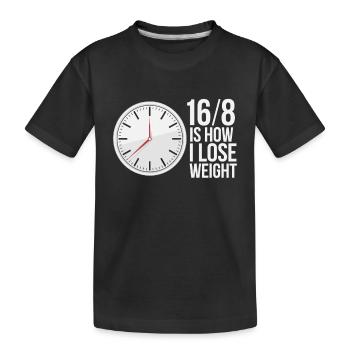 Jeûne intermittent Jeûne intermittent - T-shirt bio Premium Enfant - noir - Devant