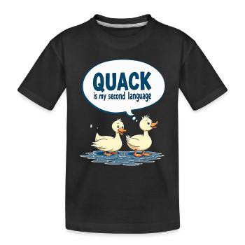 Farm animal duck enthusiasts backyard ducks - Kids' Premium Organic T-Shirt - black - Front