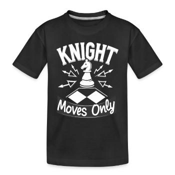 Échecs Tacticiens Stratégie Maîtres Tactique - T-shirt bio Premium Enfant - noir - Devant
