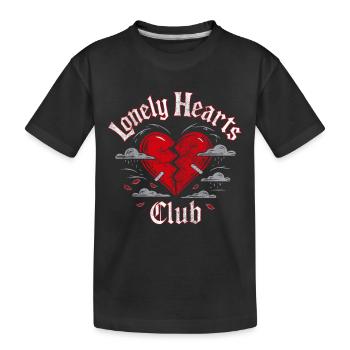 Lonely Hearts Club – Conception du cœur brisé - T-shirt bio Premium Enfant - noir - Devant