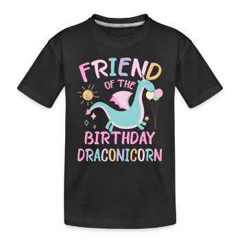 Ami De La Fille D’anniversaire Fête De La Famille Dracon - T-shirt bio Premium Enfant - noir - Devant