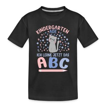 Bye Bye Kindergarten Kita Abgänger 2026 Mädchen - Kinder Premium Bio T-Shirt - Schwarz - Vorne