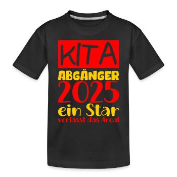 Farewell Kindergarten 2025 Gift Girl Boys - Kids' Premium Organic T-Shirt - black - Front