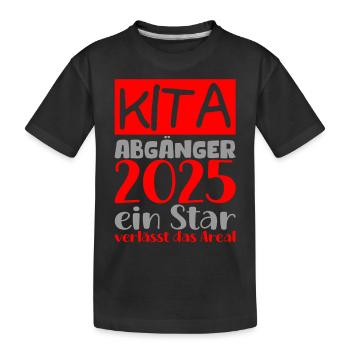 Farewell Kindergarten 2025 Gift Girl Boys - Kids' Premium Organic T-Shirt - black - Front