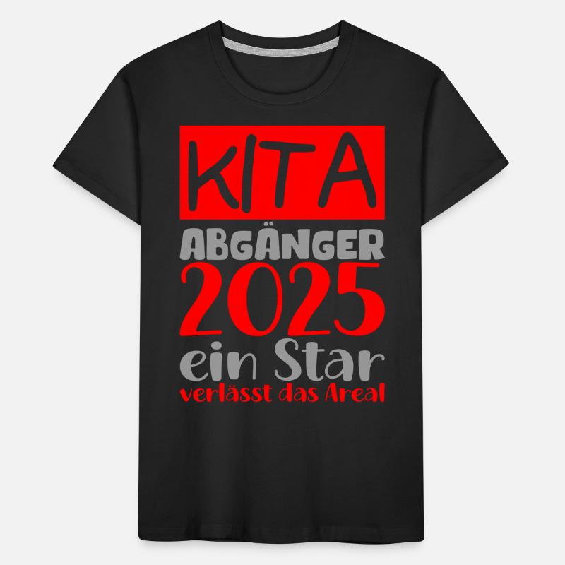 Abschied Kindergarten 2025 Geschenk Mädchen Jungen Kinder Premium Bio T-Shirt