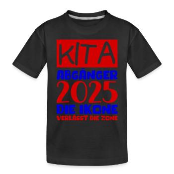 Farewell Kindergarten 2025 Gift Girl Boys - Kids' Premium Organic T-Shirt - black - Front