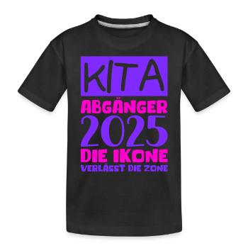 Farewell Kindergarten 2025 Gift Girl Boys - Kids' Premium Organic T-Shirt - black - Front