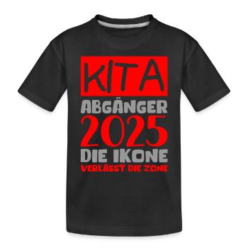 Adieu Maternelle 2025 Cadeau Fille Garçons - T-shirt bio Premium Enfant - noir - Devant