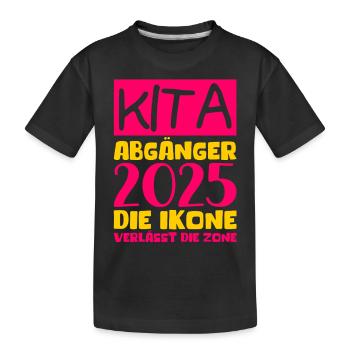 Farewell Kindergarten 2025 Gift Girl Boys - Kids' Premium Organic T-Shirt - black - Front