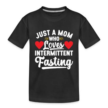 Jeûne intermittent Jeûne intermittent - T-shirt bio Premium Enfant - noir - Devant