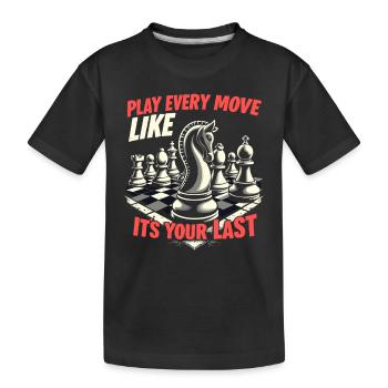 Échecs Tacticiens Stratégie Maîtres Tactique - T-shirt bio Premium Enfant - noir - Devant