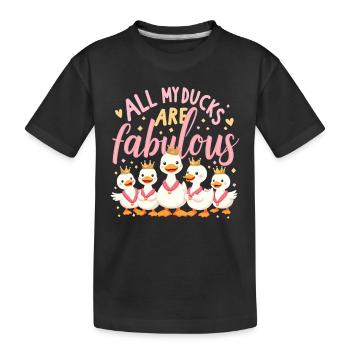 Farm animal duck enthusiasts backyard ducks - Kids' Premium Organic T-Shirt - black - Front