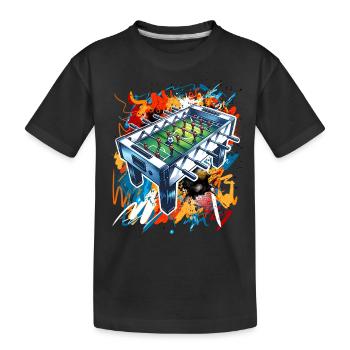 Tischkicker Tischfußball - Kinder Premium Bio T-Shirt - Schwarz - Vorne