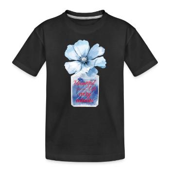 Schönes Leben jede Minute Inspirierendes Zitat - Kinder Premium Bio T-Shirt - Schwarz - Vorne
