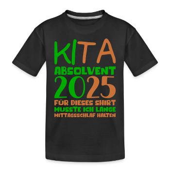Farewell Kindergarten 2025 Gift Girl Boys - Kids' Premium Organic T-Shirt - black - Front