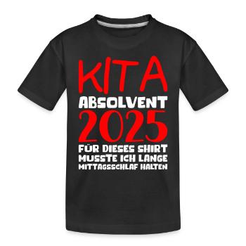 Farewell Kindergarten 2025 Gift Girl Boys - Kids' Premium Organic T-Shirt - black - Front