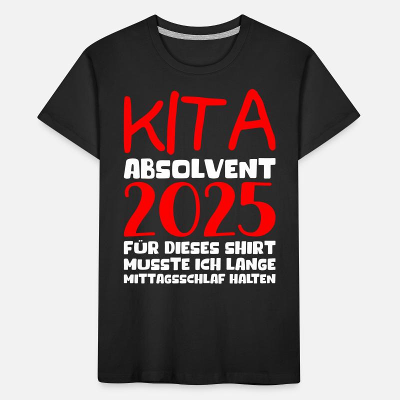 Abschied Kindergarten 2025 Geschenk Mädchen Jungen Kinder Premium Bio T-Shirt