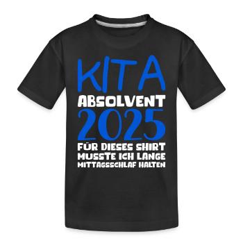Farewell Kindergarten 2025 Gift Girl Boys - Kids' Premium Organic T-Shirt - black - Front