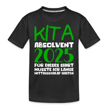 Farewell Kindergarten 2025 Gift Girl Boys - Kids' Premium Organic T-Shirt - black - Front