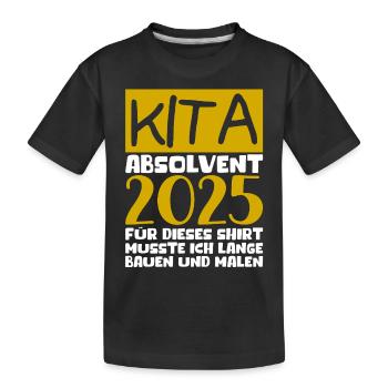 Adieu Maternelle 2025 Cadeau Fille Garçons - T-shirt bio Premium Enfant - noir - Devant