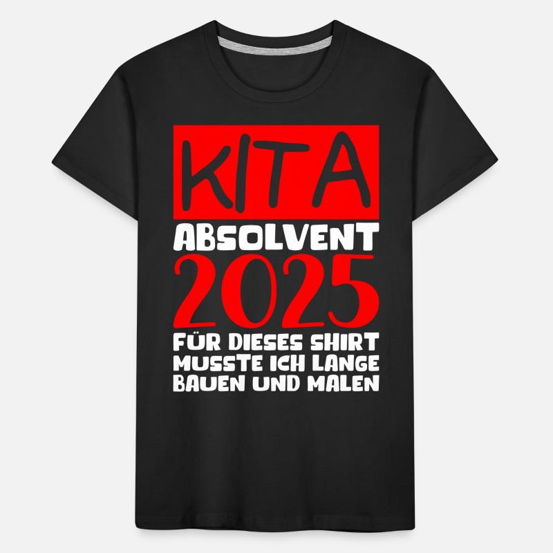 Abschied Kindergarten 2025 Geschenk Mädchen Jungen Kinder Premium Bio T-Shirt