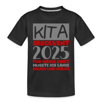 Farewell Kindergarten 2025 Gift Girl Boys - Kids' Premium Organic T-Shirt - black - Front