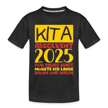 Farewell Kindergarten 2025 Gift Girl Boys - Kids' Premium Organic T-Shirt - black - Front