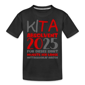 Farewell Kindergarten 2025 Gift Girl Boys - Kids' Premium Organic T-Shirt - black - Front