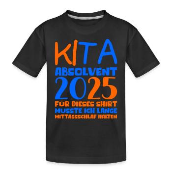 Farewell Kindergarten 2025 Gift Girl Boys - Kids' Premium Organic T-Shirt - black - Front