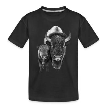 Bison - Kinder Premium Bio T-Shirt - Schwarz - Vorne