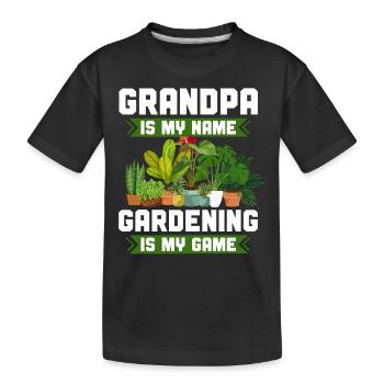 Amoureux des plantes Jardinage Papi - T-shirt bio Premium Enfant - noir - Devant