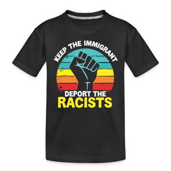 Antirassismus Vielfalt, Gerechtigkeit & Gleichheit - Kinder Premium Bio T-Shirt - Schwarz - Vorne