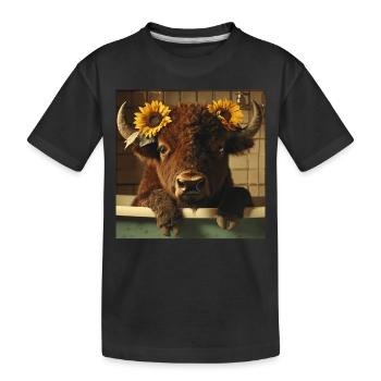 Bison - Kinder Premium Bio T-Shirt - Schwarz - Vorne