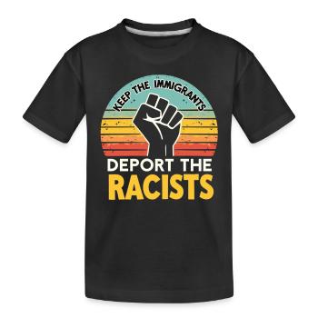 Anti-Racism Diversity, Justice & Equality - Kids' Premium Organic T-Shirt - black - Front