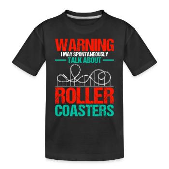 Achterbahnstrecke Achterbahnliebhaber Völker - Kinder Premium Bio T-Shirt - Schwarz - Vorne