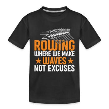 Équipe d’aviron pour le barreur Lover Coastal Rowing - T-shirt bio Premium Enfant - noir - Devant
