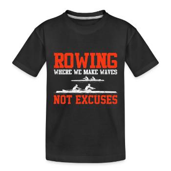 Équipe d’aviron pour le barreur Lover Coastal Rowing - T-shirt bio Premium Enfant - noir - Devant