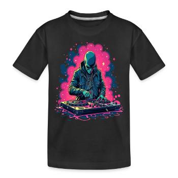 Alien Extraterrestre DJ Musique - T-shirt bio Premium Enfant - noir - Devant