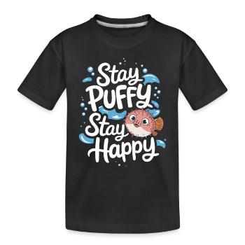 Poisson-globe passionné de la vie marine Quirky - T-shirt bio Premium Enfant - noir - Devant