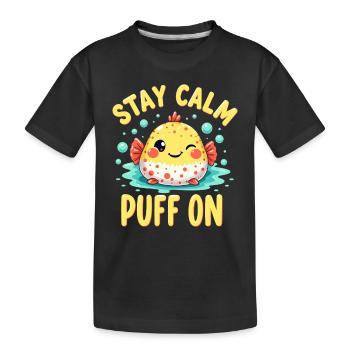 Poisson-globe passionné de la vie marine Quirky - T-shirt bio Premium Enfant - noir - Devant