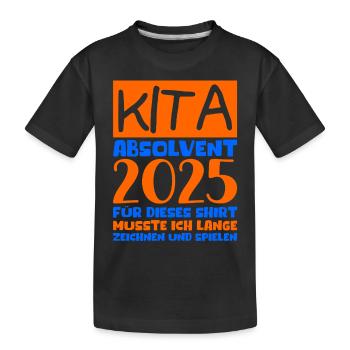 Farewell Kindergarten 2025 Gift Girl Boys - Kids' Premium Organic T-Shirt - black - Front