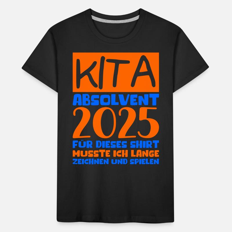 Abschied Kindergarten 2025 Geschenk Mädchen Jungen Kinder Premium Bio T-Shirt