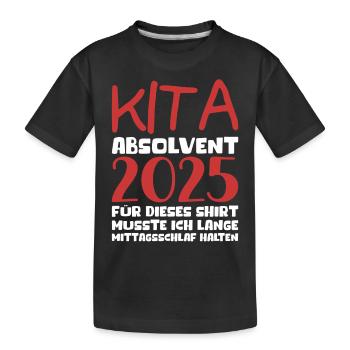 Farewell Kindergarten 2025 Gift Girl Boys - Kids' Premium Organic T-Shirt - black - Front