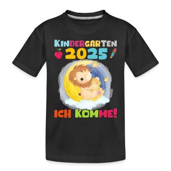 Kindergarten 2025 Kinder Geschenk Kita 2025 Deko - Kinder Premium Bio T-Shirt - Schwarz - Vorne