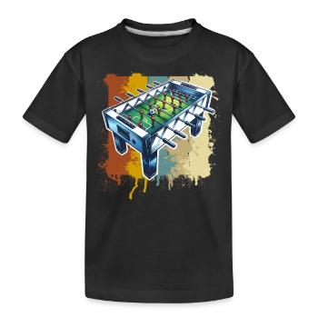 Tischkicker Tischfußball - Kinder Premium Bio T-Shirt - Schwarz - Vorne