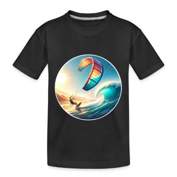 Kitesurf Kitesurfer Kiteboard - T-shirt bio Premium Enfant - noir - Devant