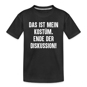 Kostüm Karneval Fasching - Kinder Premium Bio T-Shirt - Schwarz - Vorne